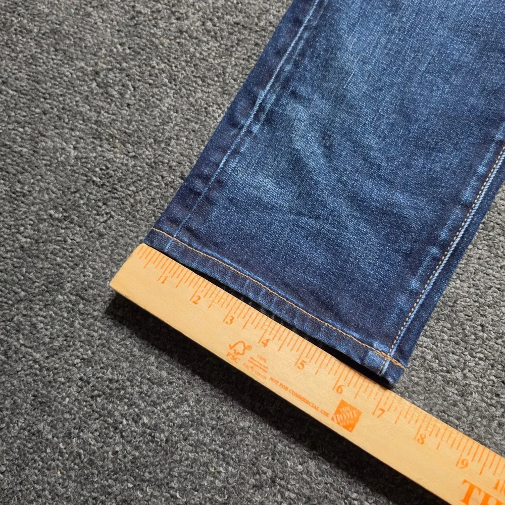 Uniqlo Slim Straight Jeans Indigo Mens 32x32 Japanese Selvedge Denim Faded Pants